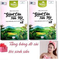 (ĐÃ KIỂM ĐỊNH CHÍNH HÃNG) Bộ 2 Hộp Viên Giảm Cân – Tan Mỡ Nấm X2 (Liệu Trình 30 Ngày) – Hiệu Quả Gấp 2 + Băng đô cài tóc xinh xắn