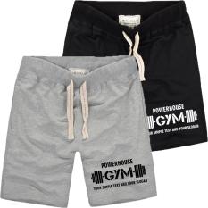 COMBO 2 Quần short thun tập GYM thể thao ( xám, đen )