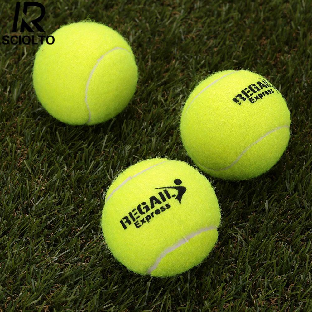 (Free Shipping)SCIOLTO SPORTS Sports Vanilla Green 1Pc Tennis Balls Rubber Woolen For Training Competition - intl