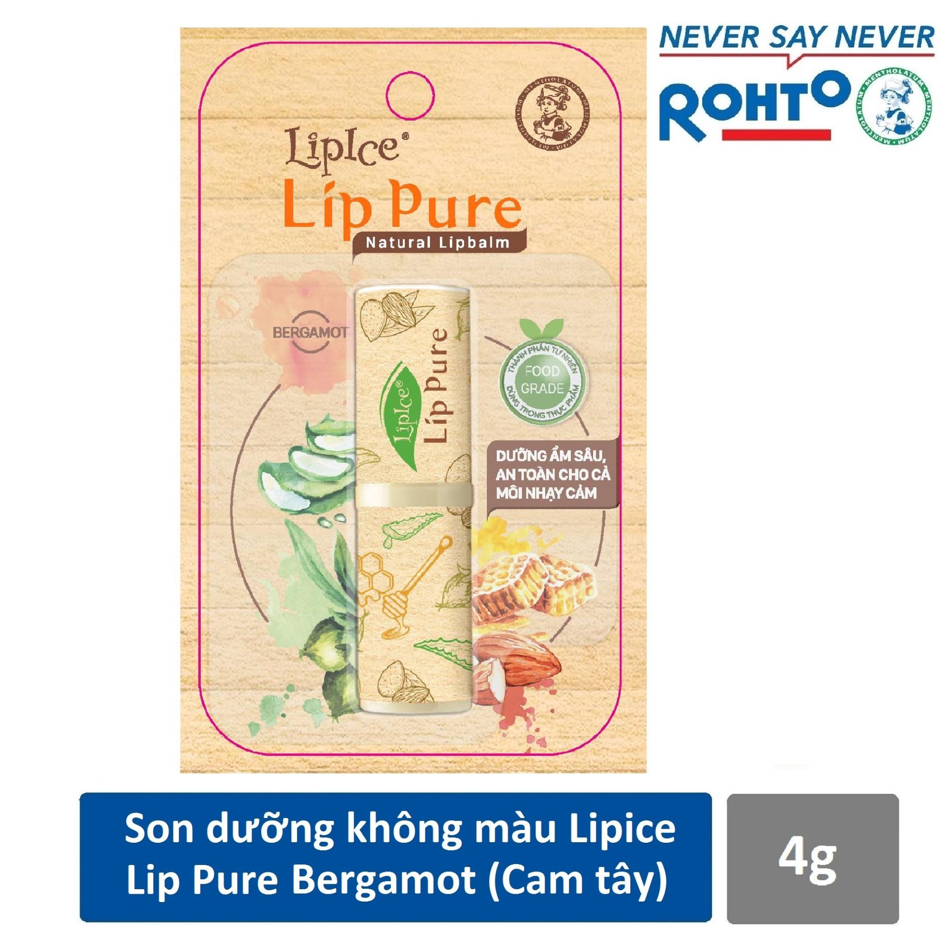 Son dưỡng chiết xuất thiên nhiên Lipice Lip Pure mùi Cam tây 4g