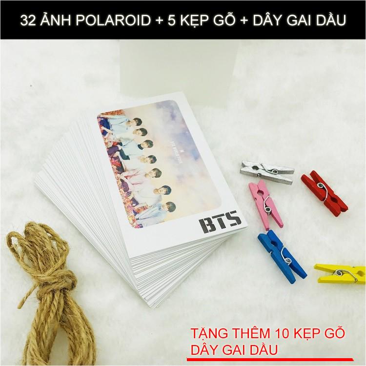 Ảnh Polaroid kèm dây treo tường BTS, Wanna One, GOT7, Blackpink, Twice