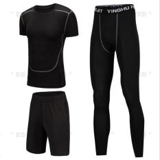 Bộ quần áo thể thao nam 3in1 NGẮN TAY, bộ đồ tập GYM và thi đấu thể thao thoáng khí, siêu nhẹ chất vải cao cấp – BlingBling