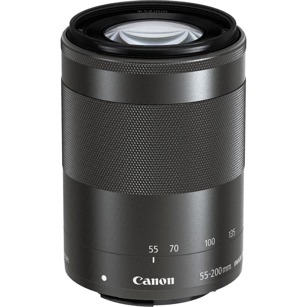 Lens Canon EF-M 55-200mm f/4.5-6.3 IS STM Lens (Black)