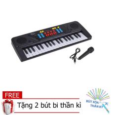 Đàn Piano điện tử có mic sành điệu cho bé MQ-3700 (Đen phối trắng(TẶNG 2 CÂY BÚT BI THẦN KÌ)