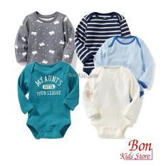 Set 5 bodysuit (body chip) mặc bỉm cho bé trai 0-24M