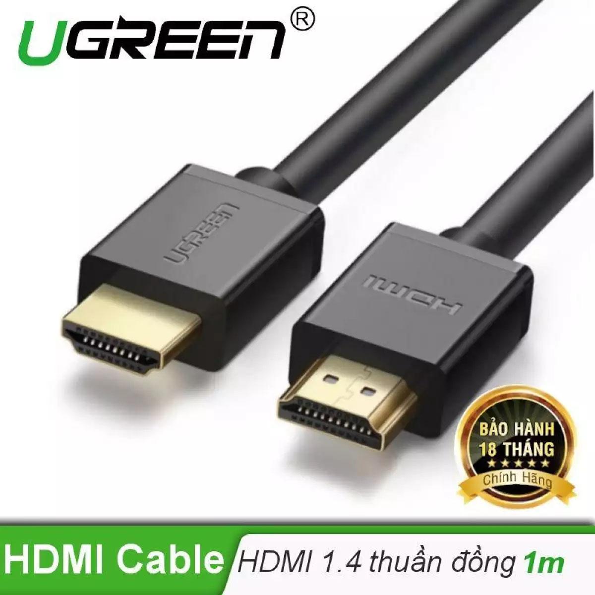 Dây HDMI 1.4 thuần đồng 19+1 Dài 1M UGREEN HD104 10106