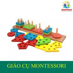 Bảng Phân Loại Hình Học Theo Phương Pháp Montessri Bằng Gỗ