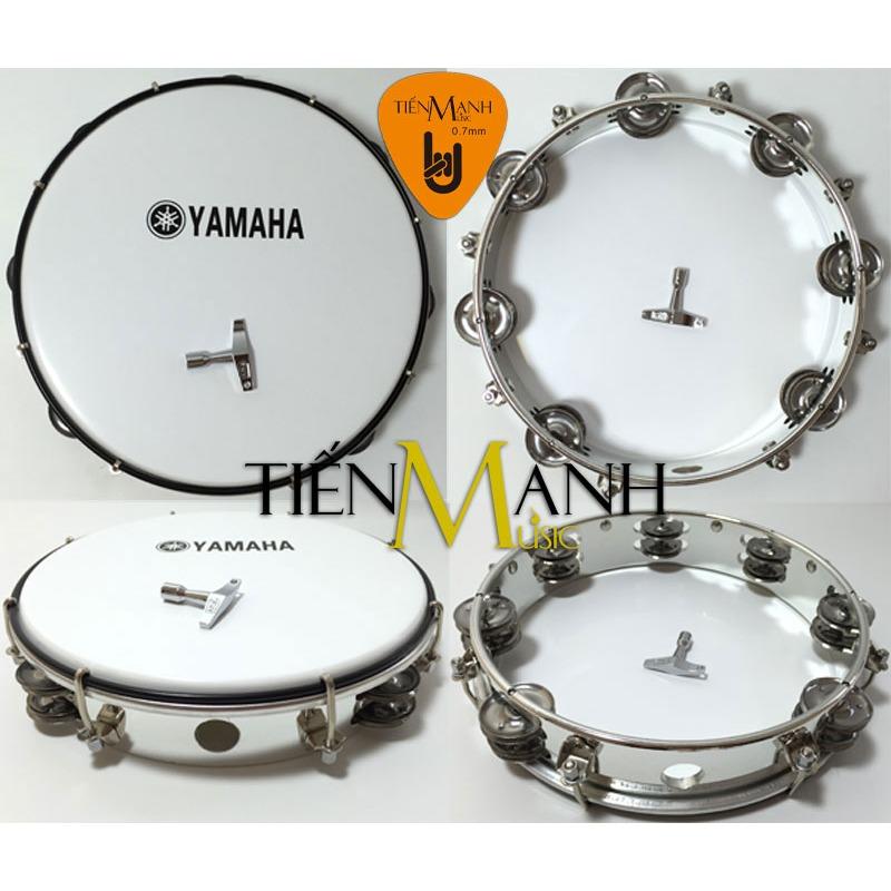 Trống lắc tay - Lục lạc gõ bo Tambourine Yamaha MT6-102A (Trắng - Trống chơi nhạc chế gõ po -...