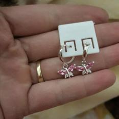 Hoa tai bạc cho bé. Tặng kèm món quà