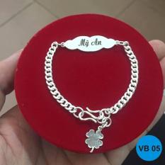 Vòng bạc khắc tên theo yêu cầu cho bé yêu – LTB003