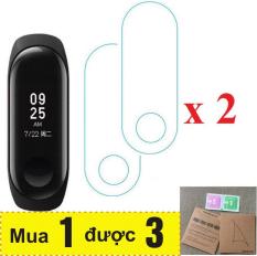 Vòng đeo tay thông minh Mi Band 3, Miband3, Mi band3 Khang Nhung (Đen) + 2 Miếng dán màn hình