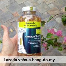 Viên dầu cá Omega 369 Member’s Mark Supports Heart Health 1600mg (flaxseed oil, safflower oil, fish oil, evening primrose oil, extra virgin olive oil, borage oil) 325 viên – rất tốt cho tim mạch, omega 3 6 9, 3-6-9