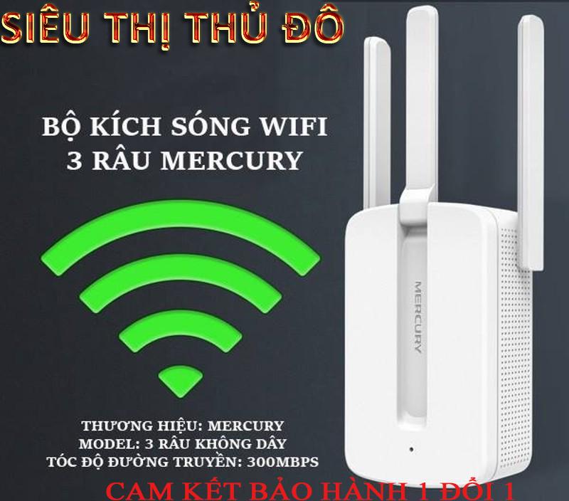 [ Xả Kho ] Bộ Kích Sóng Wifi 3 Râu Mercury (Wireless 300Mbps) Cực Mạnh