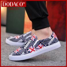 Giày mọi nam đế bằng DODACO LVS0007 Giày lười đẹp giá rẻ mẫu mới hot trends 2019 màu đen xám đỏ vàng giầy giay moi de bang giay luoi dep gia re mau moi mau den xam do vang