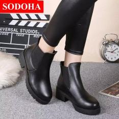 Giày Boot Nữ Kiểu Hàn Quốc Sodoha SD59V668B Black