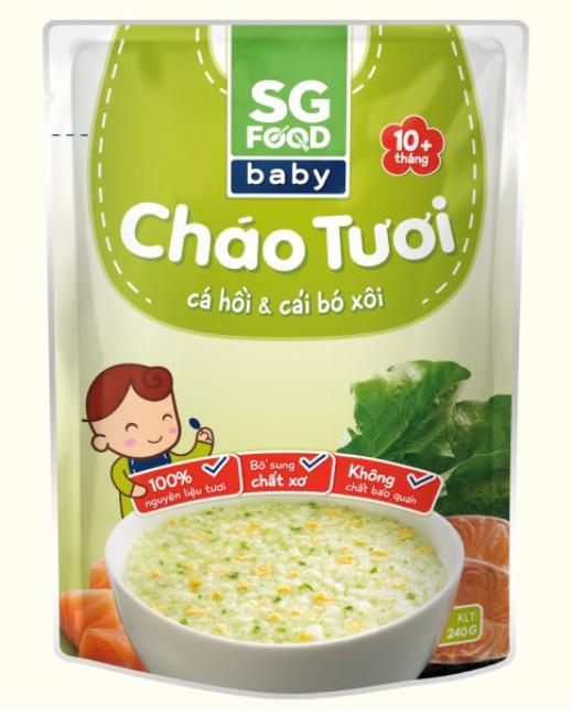 Cháo tươi Sài Gòn Food Baby vị cá hồi, cải bó xôi (trên 10 tháng)