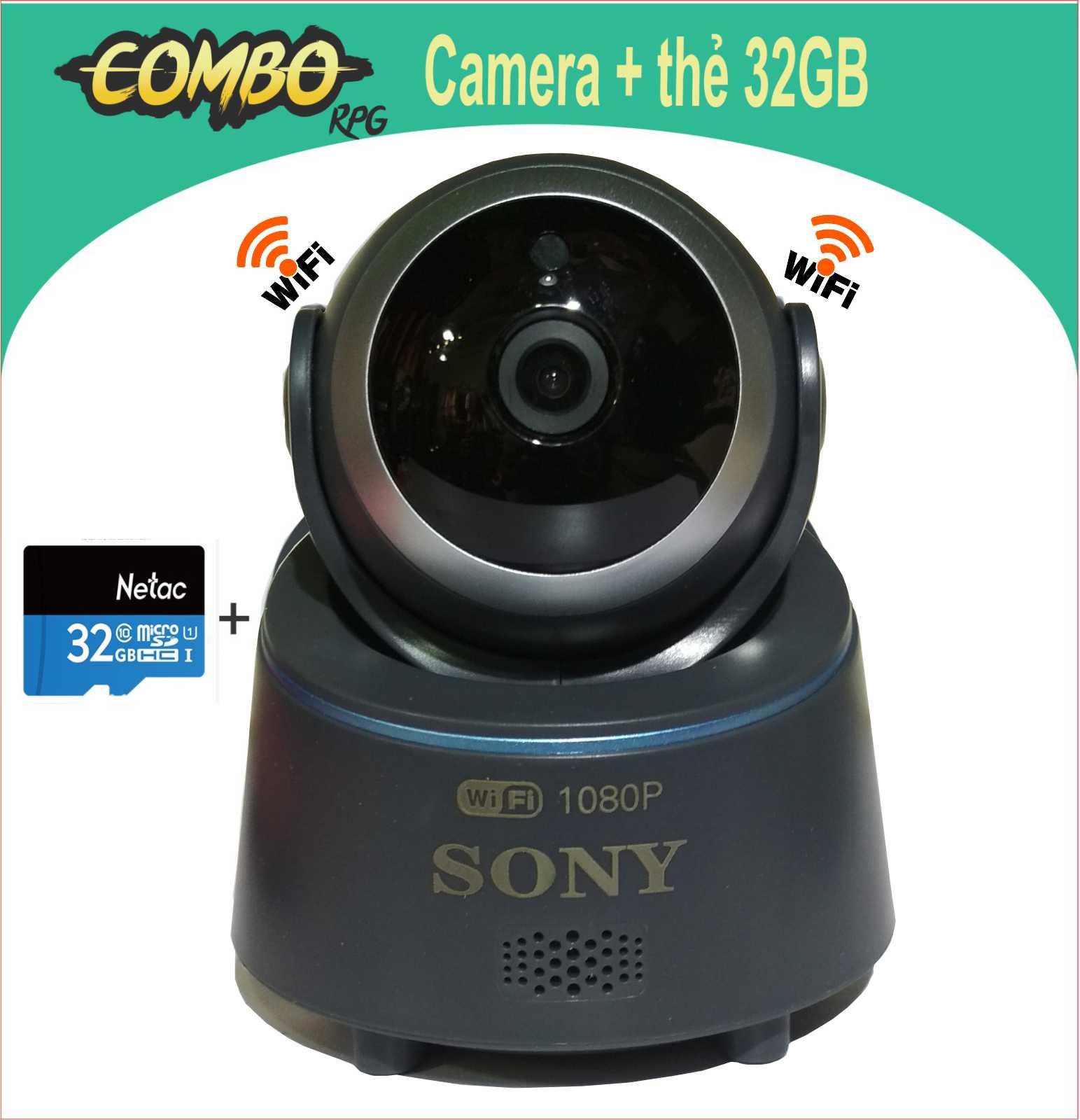 Camera Wifi Robot thông minh Sony - Full HD 1080P Kèm thẻ 32Gb