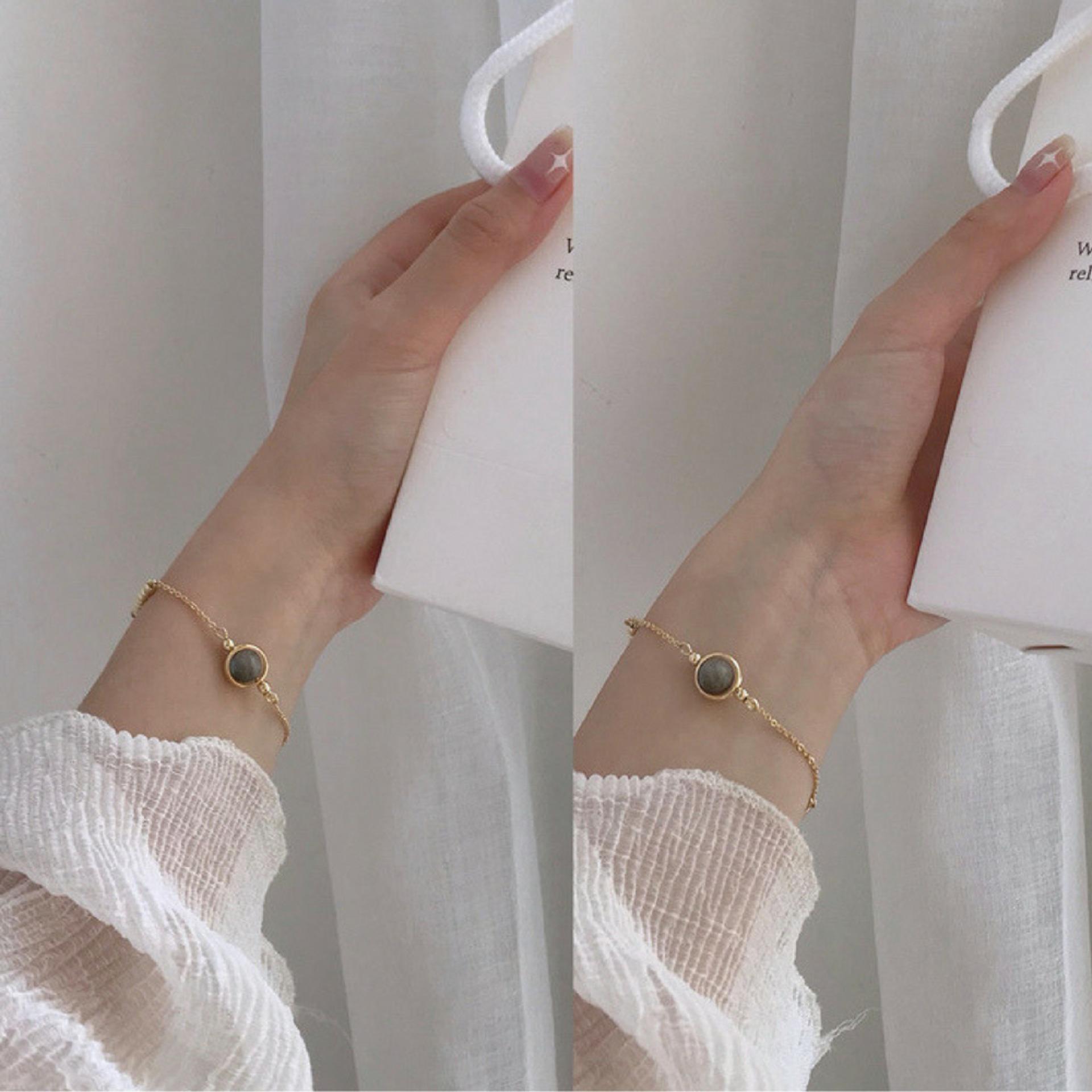 Lắc tay nữ JK Silver Korea Design mạ vàng 18K - kiểu dáng trendy trẻ trung