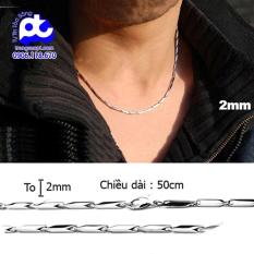 Dây chuyền inox nam cá tính cá tính không đen tại HCM – DCNA12 ( 2mm)