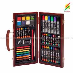 Bộ màu vẽ đa năng hộp gỗ Colormate MS-55W