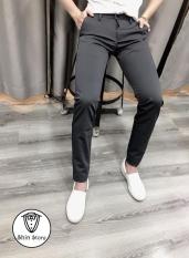 Quần Kaki nam SlimFit Co dãn 4 Chiều – Màu Xám Đậm Đẹp