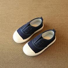 Giầy Slip on vải đế dẻo cho bé trai – Màu Tím Than