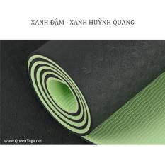 Thảm tập Yoga TPE 2 lớp Eco Friendly dày 8mm + Tặng túi đựng thảm và dây buộc đeo thảm (TPE Yoga Mat)