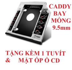 Khay gắn HDD/SSD cổng DVD – Caddy Bay SATA gắn thêm ổ cứng cho Laptop 9.5mm Mỏng – oden0241