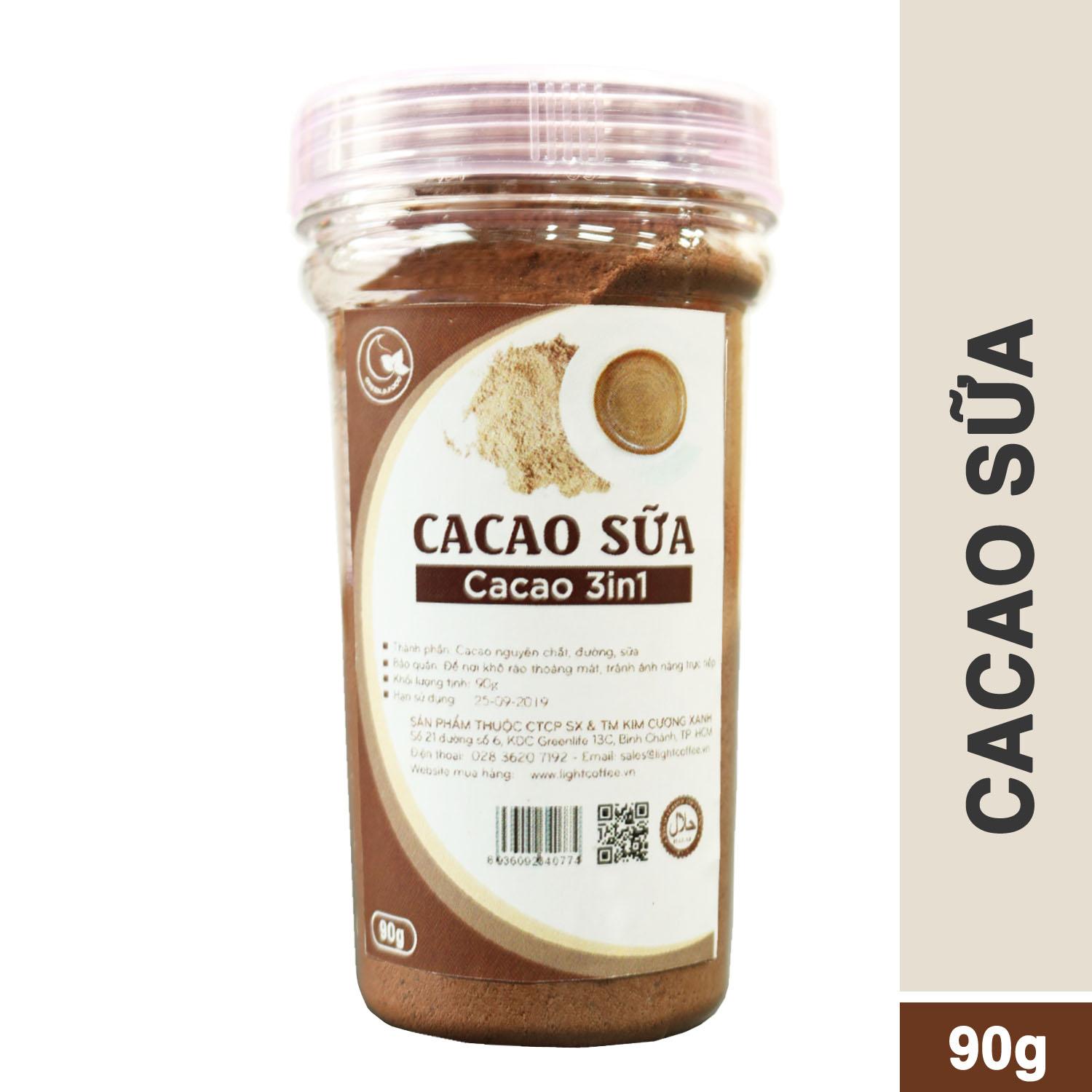 Bột cacao sữa 3in1 GreenD Food - Hũ 90gr