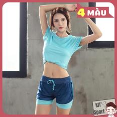 Bộ thể thao nữ Slamper – Cửa Hàng phân phối KIT Sport – Hàng nội địa Trung(Women T-Shirt,Women Short,Set đồ tập quần áo gym, thể dục,thể hình, Yoga, Aerobic,Zumba Fitness)