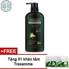 Dầu gội TRESemmé Salon Detox Tóc Chắc khỏe chuẩn Salon tại nhà 650g + Tặng 01 khăn tắm Tresemme