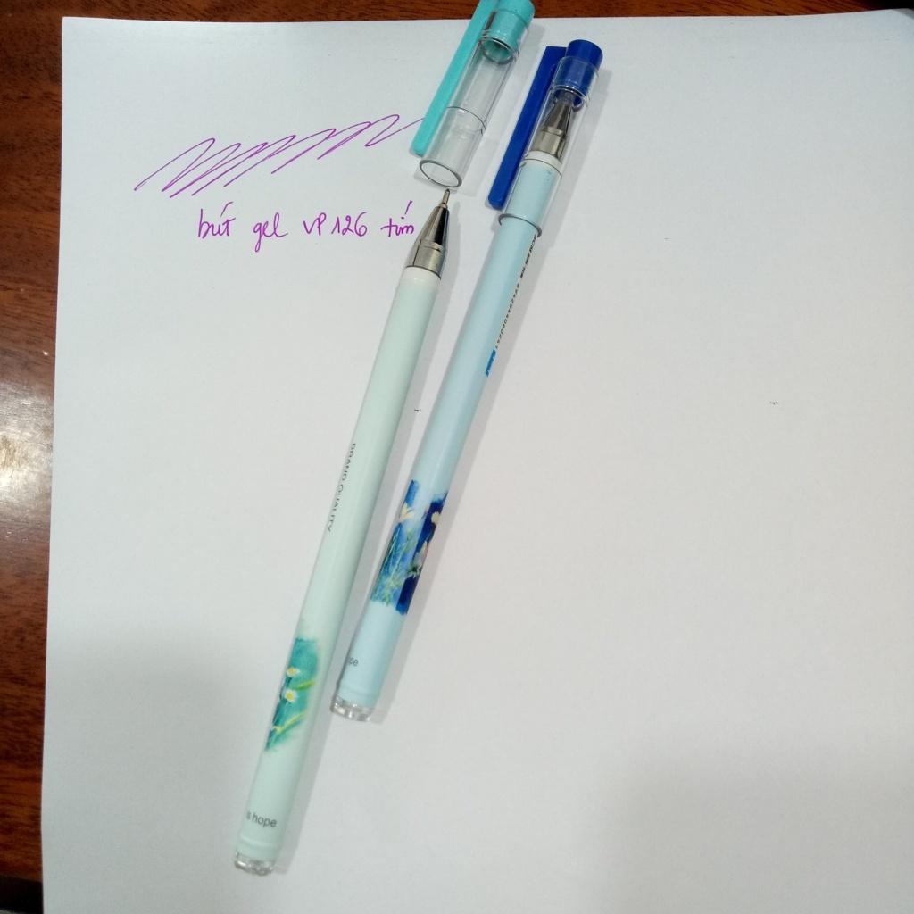Combo 12 cây bút gel VP126 tím/xanh/đen/đỏ