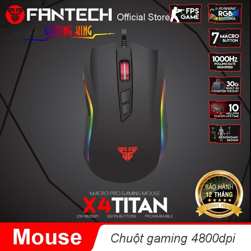 Chuột Gaming Fantech TITAN X4S ( LED Chroma + phần mềm riêng )