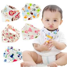 Bộ 3 yếm ăn dặm vải cotton 2 lớp cho bé (ngẫu nhiên)