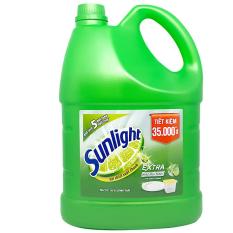Nước rửa chén Sunlight khử mùi tanh can 3.8kg