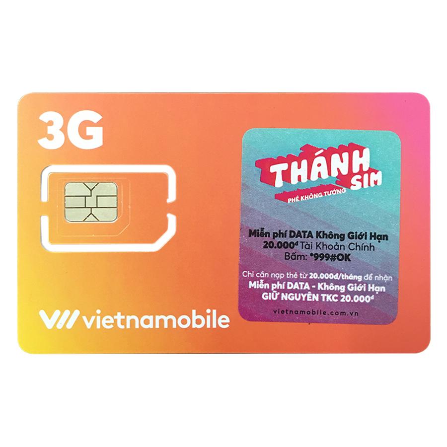 SIM 3G VietnamMobile Tặng 120GB mỗi Tháng̣ max data không cần nạp tiền.