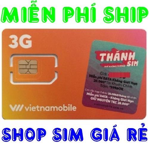 Thánh sim 3G Vietnamobile - MIỄN PHÍ SHIP - FREE 120Gb/tháng