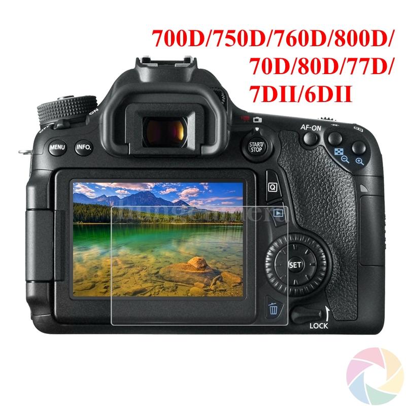 Kính cường lực cho máy ảnh Canon 70D/ 80D/ 700D/ 750D/ 760D/ 7DII/ 6DII/ 800D/ 77D