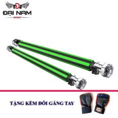 Xà đơn treo tường gắn cửa 2018 chịu lực 250kg KT 62cm-110cm (Có chốt chống xoay) + Tặng găng tay