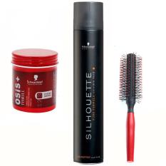 Combo Gôm và sáp Osis cứng + tặng 1 lược tròn tạo kiểu