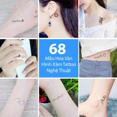 Bộ 68 Mẫu Hình Xăm Dán, Hình Xăm Tattoo Cao Cấp Combo 30 Tờ – Mẫu B