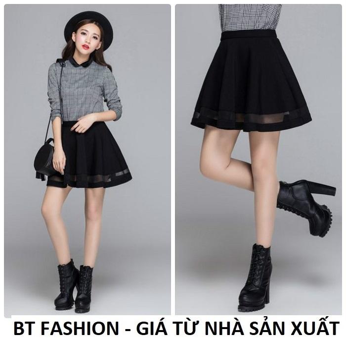 Chân Váy Xòe Lưng Thun Duyên Dáng Thời Trang Hàn Quốc - BT Fashion (VA01D)
