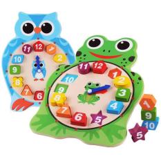 Đồ chơi giáo dục đồng hồ số bằng gỗ