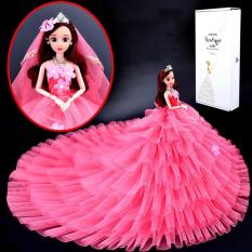 Búp Bê Cô Dâu Có Hộp Tặng 08 Phụ Kiện Giày Túi – Hồng M01