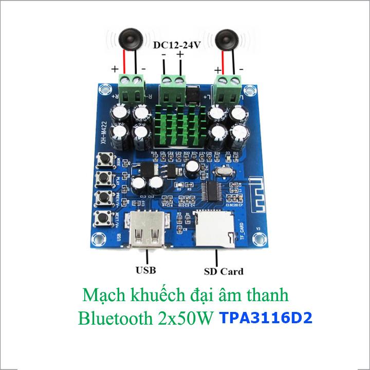 Mạch khuếch đại âm thanh Bluetooth 2x50W - TPA3116D2