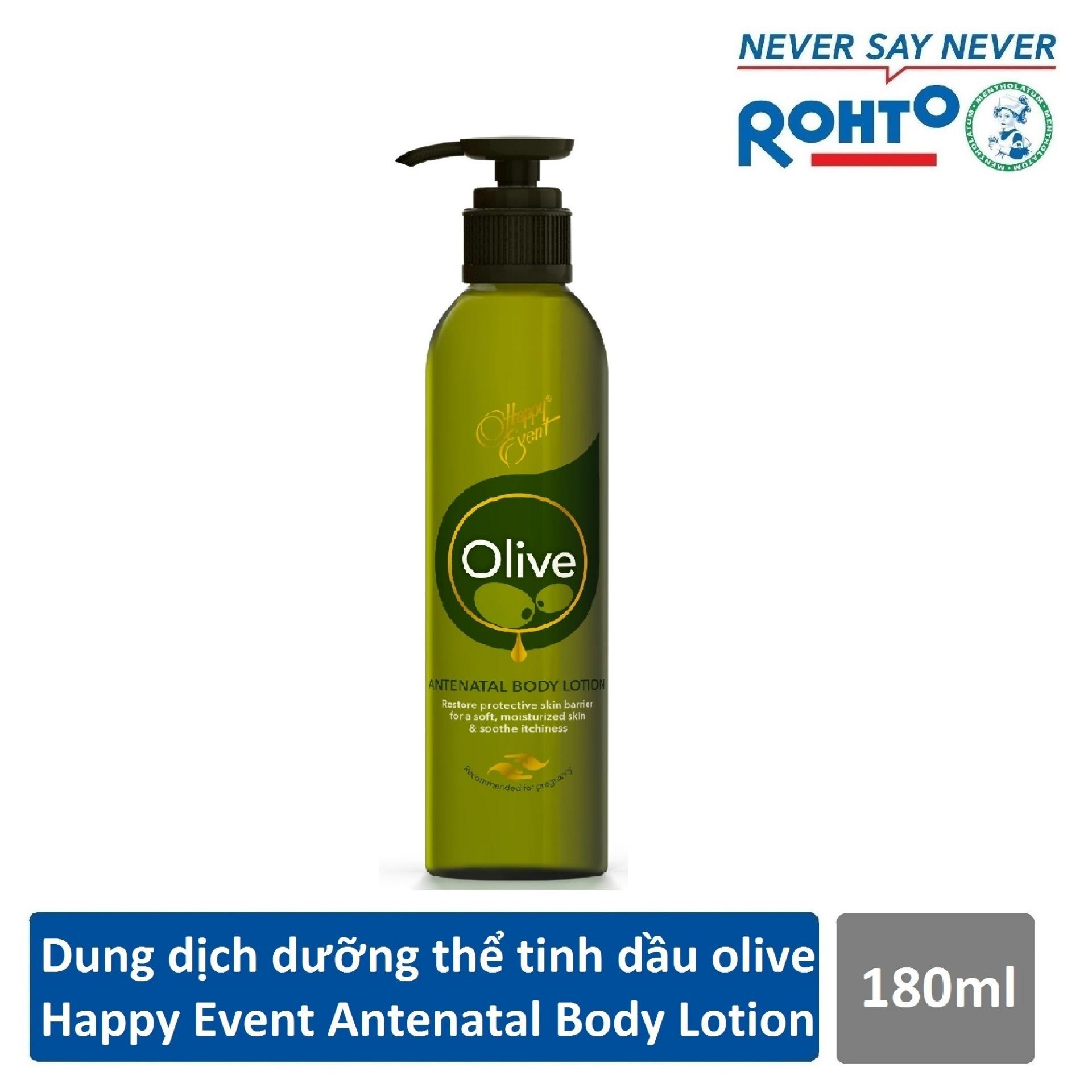 Sữa dưỡng thể tinh dầu olive dưỡng ẩm Happy Event Antenatal Body Lotion 180ml
