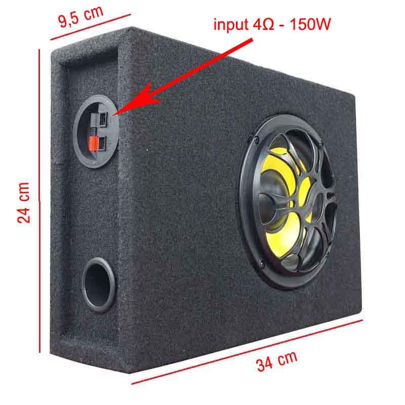 Loa Sub siêu trầm công suất 150W dùng ghép nối với dàn âm thanh (Mặt loa màu đen)