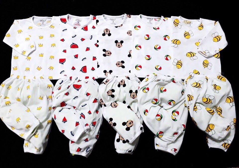 5 bộ dài tay quần áo trẻ em cho bé trai , gái 4-15kg