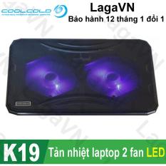 Đế tản nhiệt laptop COOLCOLD Thin Ice K19 2 quạt