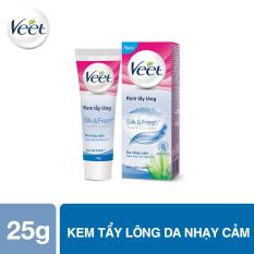 Kem tẩy lông cho da nhạy cảm Veet Silk Fresh 25g